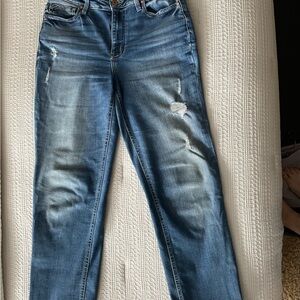 Edgely by Maurices Women's Boyfriend Distressed Blue Jeans